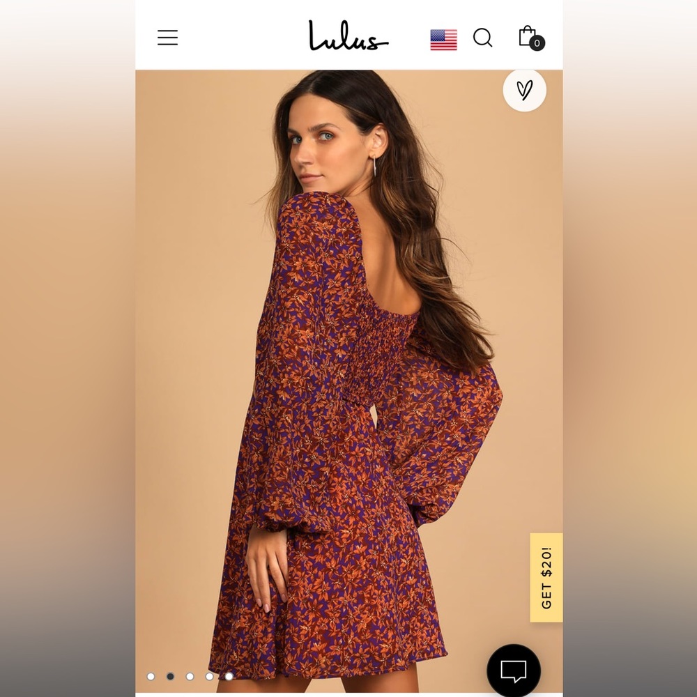 Lulu's Purple Long Sleeve Dress - Picture 4 of 7